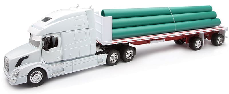 Custom Branded Die - Cast Semi Truck with Trailer – 22" Long (1:32 Scale) - BorderPrint