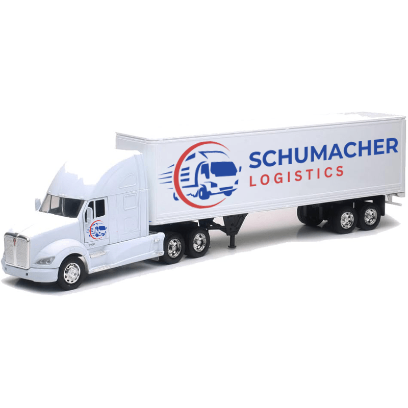 Custom Branded Die - Cast Semi Truck with Trailer – 22" Long (1:32 Scale) - BorderPrint