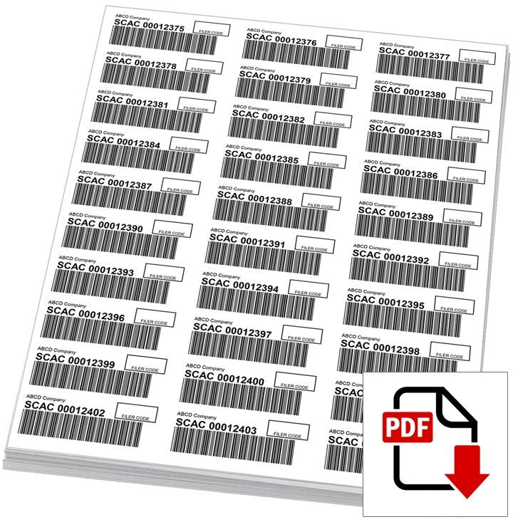 PAPS Barcode Labels (Digital Download) - BorderPrint