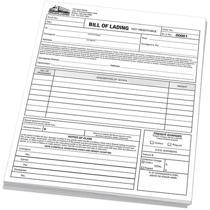 Bill of Lading (BOL) (Custom Branded 3-Part Paper)