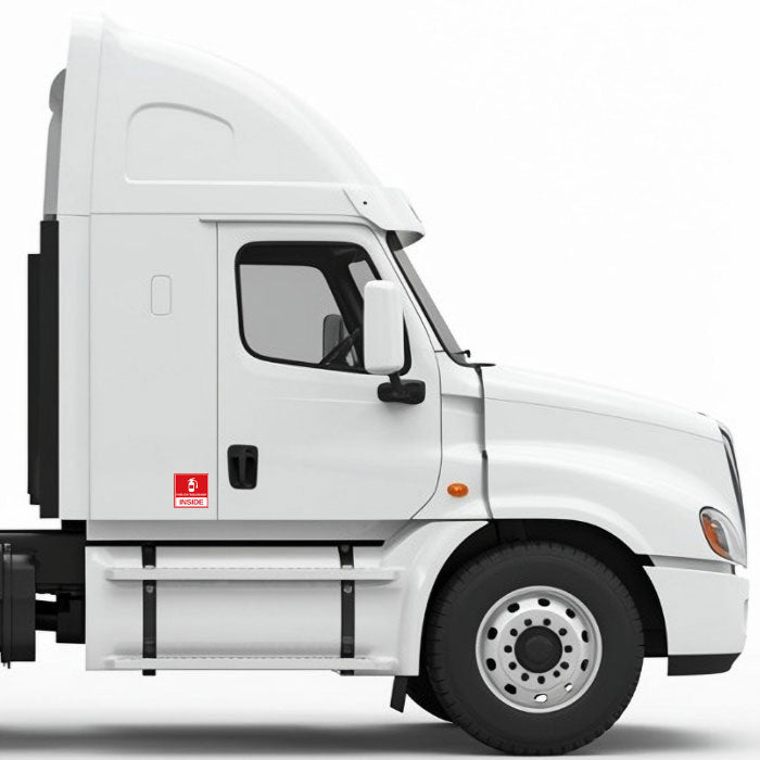 Fire Extinguisher Inside Truck Decals
