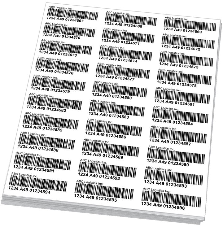 A49 Barcode Labels (Sheets) - BorderPrint