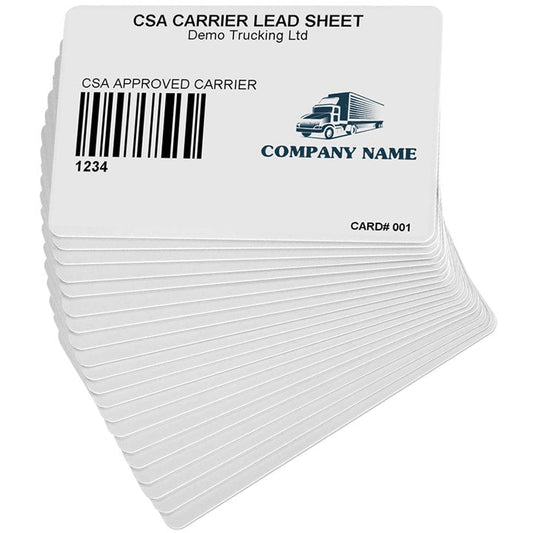 CSA Carrier Lead Sheet Card (Carrier) - BorderPrint