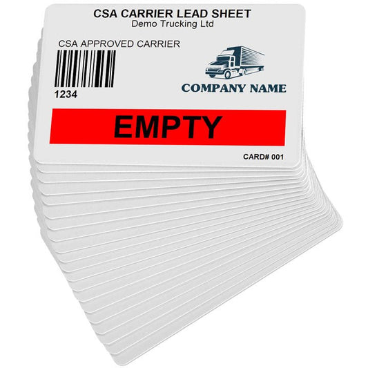 CSA Carrier Lead Sheet Card (Empty) - BorderPrint