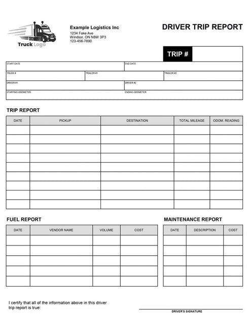 Order Driver Trip Envelopes | BorderPrint
