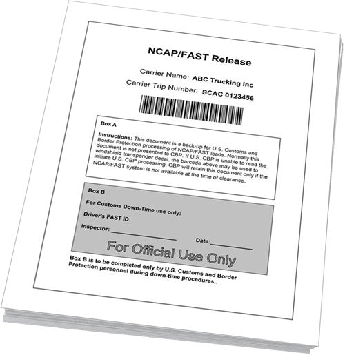 NCAP FAST Lead Sheets - BorderPrint