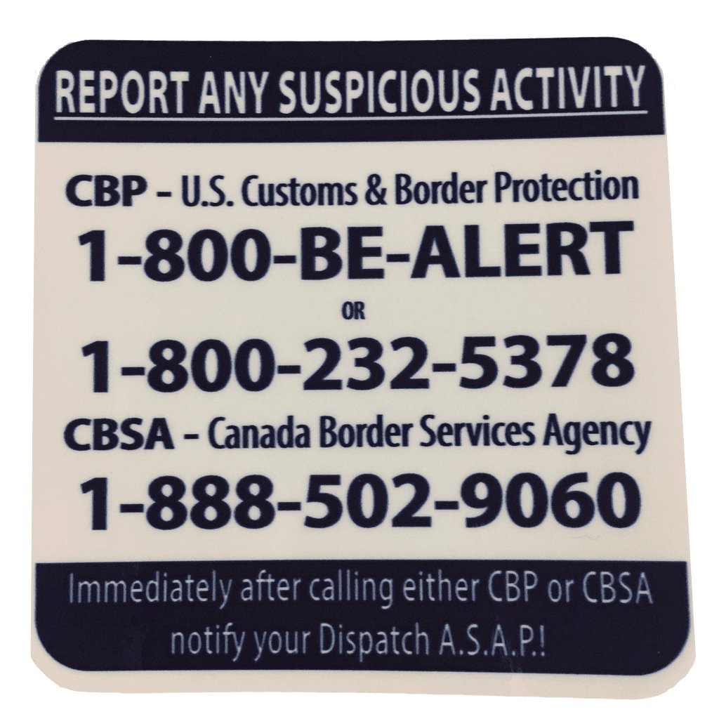 Report Suspicious Activity Stickers - BorderPrint